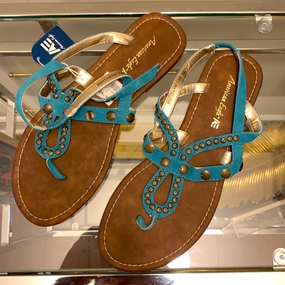American Eagle Turquoise Blue Sandals